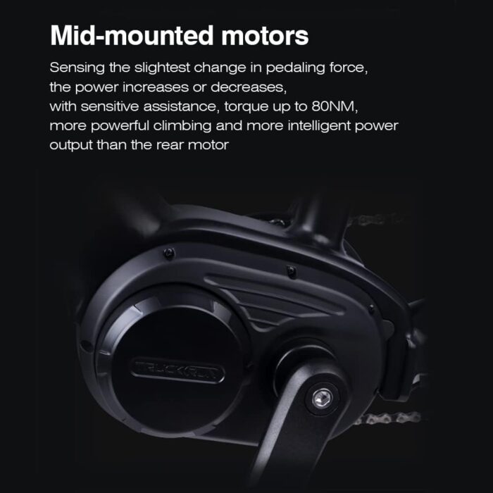 27M201 E-Bike Elektrofahrrad 27.5 „ Fette Reifen Elektrofahrrad mit Mittelmotor Max. Reichweite bis zu 150km, Mountainbike All Terrain mit 9 Gängen, City E-Bike Herren Damen