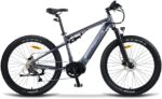 27M201 E-Bike Elektrofahrrad 27.5 „ Fette Reifen Elektrofahrrad mit Mittelmotor Max. Reichweite bis zu 150km, Mountainbike All Terrain mit 9 Gängen, City E-Bike Herren Damen