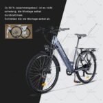 26M208 E-Bike, Elektrofahrrad 26'' Trekkingrad E-Cityrad mit 36V 13Ah Lithium-Akku für Lange Reichweite bis 100KM, 250W Motor, EU-konformes mit App