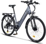 26M208 E-Bike, Elektrofahrrad 26'' Trekkingrad E-Cityrad mit 36V 13Ah Lithium-Akku für Lange Reichweite bis 100KM, 250W Motor, EU-konformes mit App