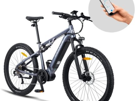 27M201 E-Bike Elektrofahrrad 27.5 „ Fette Reifen Elektrofahrrad mit Mittelmotor Max. Reichweite bis zu 150km, Mountainbike All Terrain mit 9 Gängen, City E-Bike Herren Damen