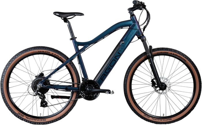 AGON E Bike Mountainbike 27,5 Zoll Alpha | Ebike Herren Damen 24 Gänge Schaltung | 250W Motor 540 Wh 15Ah Elektro MTB Fahrrad mit 15-135 km Reichweite Pedelec 36 V