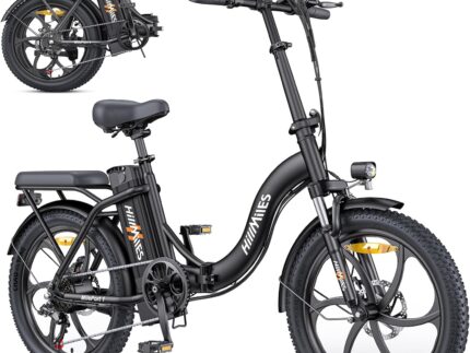 MilePort 1 Elektrofahrrad Für Erwachsene, 250W Klappbares Elektrofahrrad Mit 36V 13AH Abnehmbarem Akku, Geschwindigkeit 25KM/H und Reichweite 100KM, 20„* 3.0“ Fetter Reifen E-Bikes Für Stadtpendler
