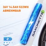 SAXONETTE E Bike 28 Zoll Ebike mit Mittelmotor 250 Watt 90NM, Elektro Fahrrad Erwachsene mit 36V 14.5Ah Akku, 120KM Lange Range, 10 Gäng Pedelec Electric Bike für Damen und Herren/Männer