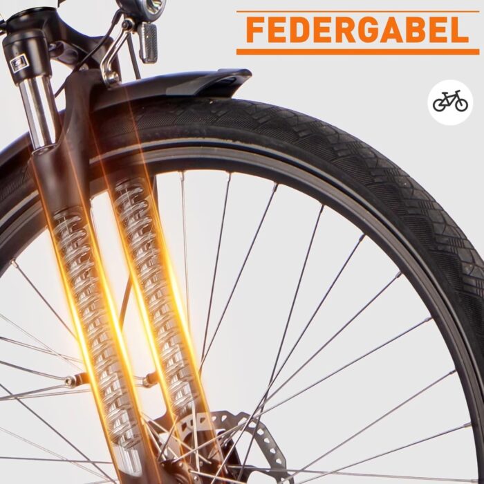 SAXONETTE E Bike 28 Zoll Ebike mit Mittelmotor 250 Watt 90NM, Elektro Fahrrad Erwachsene mit 36V 14.5Ah Akku, 120KM Lange Range, 10 Gäng Pedelec Electric Bike für Damen und Herren/Männer