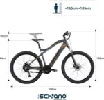 F.LLI Schiano Braver, E Bike Mountainbike, 27.5 Zoll, 36V 11.6Ah Abnehmbarer Akku, Motor 250W 50Nm, MTB Ebike für Herren und Damen