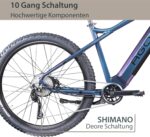 AGON E Bike Mountainbike 27,5 Zoll Alpha | Ebike Herren Damen 24 Gänge Schaltung | 250W Motor 540 Wh 15Ah Elektro MTB Fahrrad mit 15-135 km Reichweite Pedelec 36 V