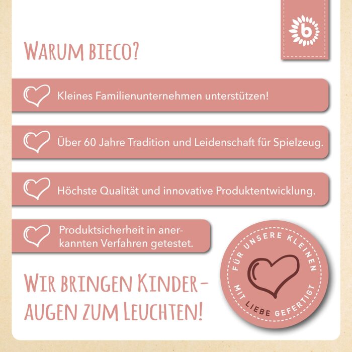 Bieco Kuscheltier Reh Ella mit Rassel | Baby Kuscheltier ab 0 Monate Stofftier Baby Plüschtier Reh rentier – Bild 2