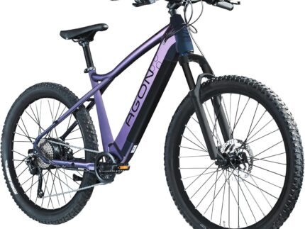 AGON E Bike Mountainbike 27,5 Zoll Alpha | Ebike Herren Damen 24 Gänge Schaltung | 250W Motor 540 Wh 15Ah Elektro MTB Fahrrad mit 15-135 km Reichweite Pedelec 36 V