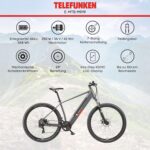 TELEFUNKEN E-Bike Mountainbike 29 Zoll für Herren und Damen | Elektrofahrrad mit 250W Hinterradmotor & 468 Wh Akku | 7-Gang Kettenschaltung | Scheibenbremsen | MTB Hardtail Pedelec