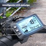 Finbike E Bike für Erwachsene, 7-Gang Elektrofahrräder mit Abnehmbar 7.8/13Ah Akku, 25 km/h,14/26 Zoll EBike für Herren Damen, Electric Bike mit Ablagen, Autolampen