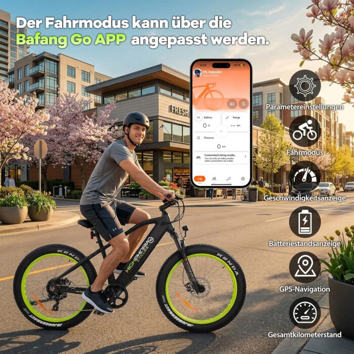 E-Bike Elektrofahrrad für Herren/Damen, 250W 25 km/h E-Mountainbike mit Batterie, Starker Motor, Kettenschaltung, Hydraulische Federgabel Pedelec